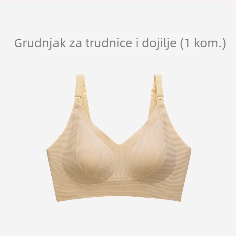 Trudnični i postporođajni grudnjak s bočnom podrškom, prednje otvaranje, protiv opuštanja, neklizajuće košarice, skupljanje i podizanje