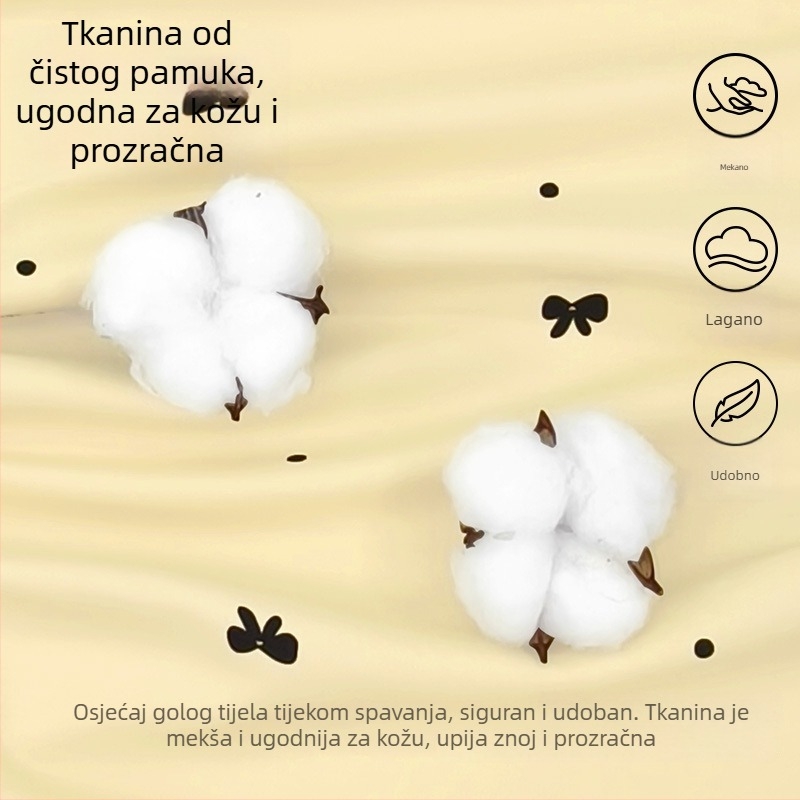 Pidžama za trudnice s jastučićima za dojke — A kvaliteta majčinsko-dječja, 100% pamuk, jesen-zima postpartum dojenje