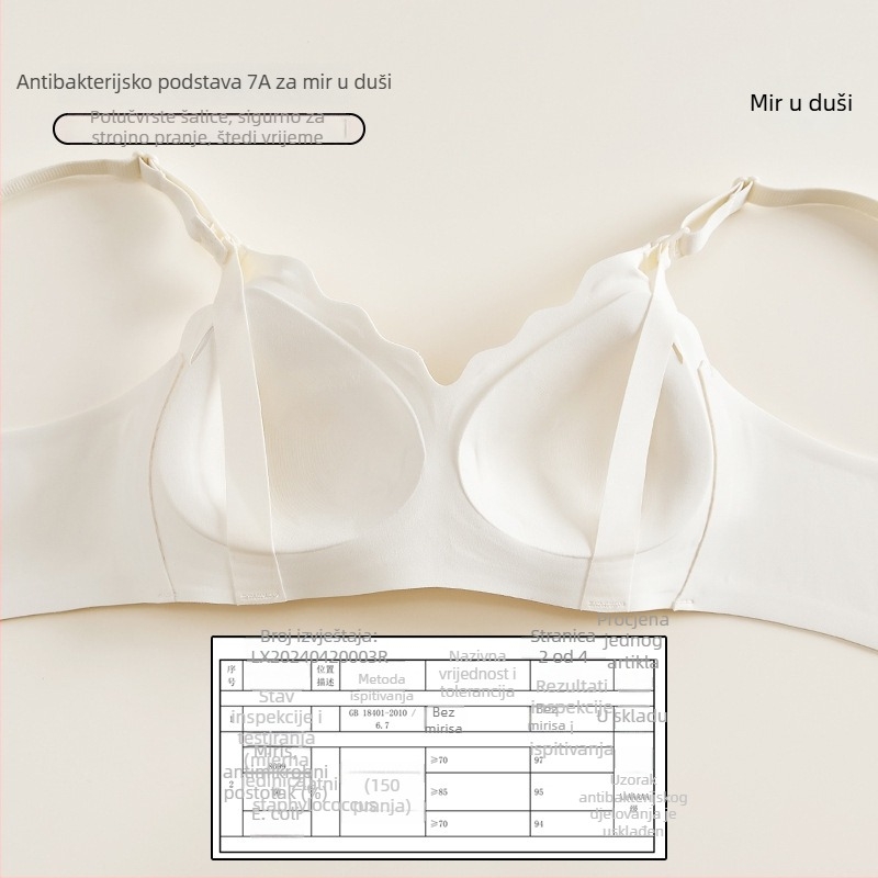 Modal grudnjak za trudnoću i dojenje — jednodijelni dizajn, tanke oblikovane košarice, stražnje kopčanje s četiri reda kopči, čvrste naramenice