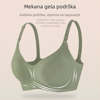 Sutien za dojenje s otpuštajućim dvostrukim naramenicama, tanke oblikovane košarice, stražnji zatvarač s četiri reda kukica, najlon tkanina
