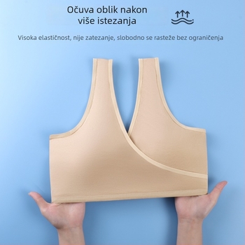 Dojnički grudnjak s križnim stražnjim dijelom, udoban pamuk, tanke košarice, bočni otvor, bez kostiju