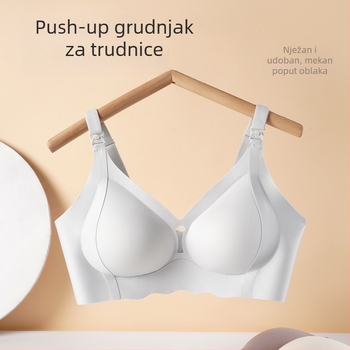 Plus-size trudnički grudnjak za dojenje, protiv opadanja, udoban, antibakterijski, prednje zatvaranje