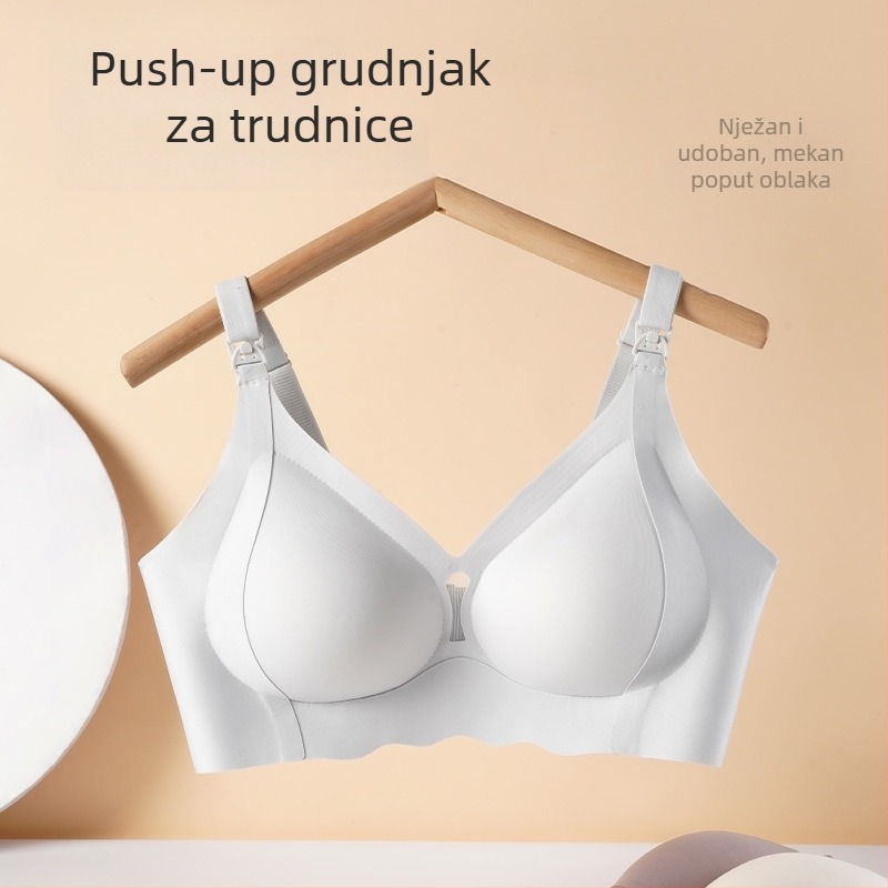 Plus-size trudnički grudnjak za dojenje, protiv opadanja, udoban, antibakterijski, prednje zatvaranje