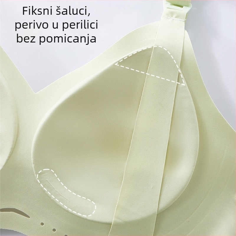 Njegujući grudnjak s košaricama srednjeg oblika, čvrsti dvostruki naramenice, najlon tkanina, stražnje kopče s četiri reda kopči, za sve faze dojenja