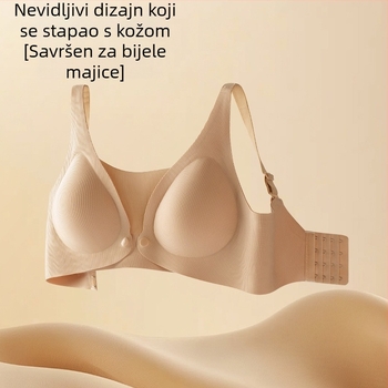 Xingwolai grudnjak za dojenje za trudnoću i postpartum – glavni materijal najlon 70–80%, tanke oblikovane košarice, fiksne naramenice, stražnje zatvaranje s četiri reda kuki i očiju