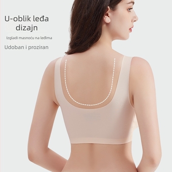 Nylon grudnjak za dojenje s tankim preformiranim košaricama, prednje kopčanje, Spandex podstava, podrška dojenju