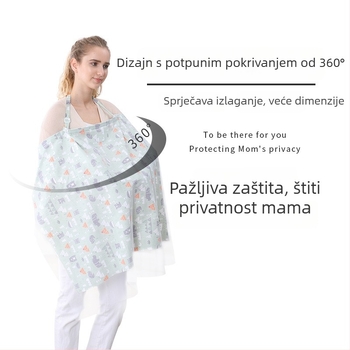 Pokrov za dojenje s halter ovratnikom, bez rukava, pamuk, 70–80% sadržaj pamuka