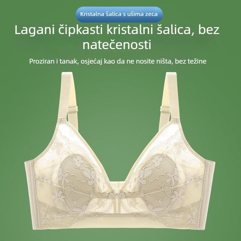 Grudnjak za dojenje tijekom trudnoće i postporođajnog razdoblja – protiv opuštanja, skupljene košarice, ultratanke oblikovane košarice, čipka, fiksne dvostruke naramenice