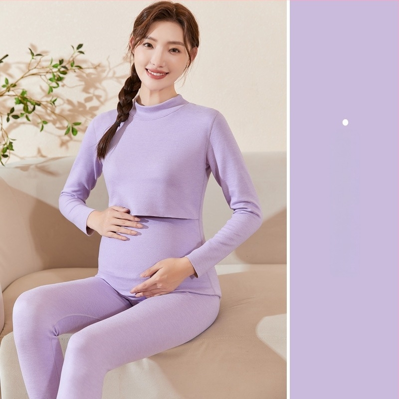 Set za njegu trudnica s dugim rukavima i otvorom za dojenje, De Velvet tkanina, poliester 80-90%, spandex <30%