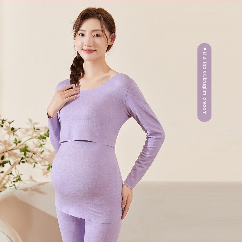 Set za njegu trudnica s dugim rukavima i otvorom za dojenje, De Velvet tkanina, poliester 80-90%, spandex <30%