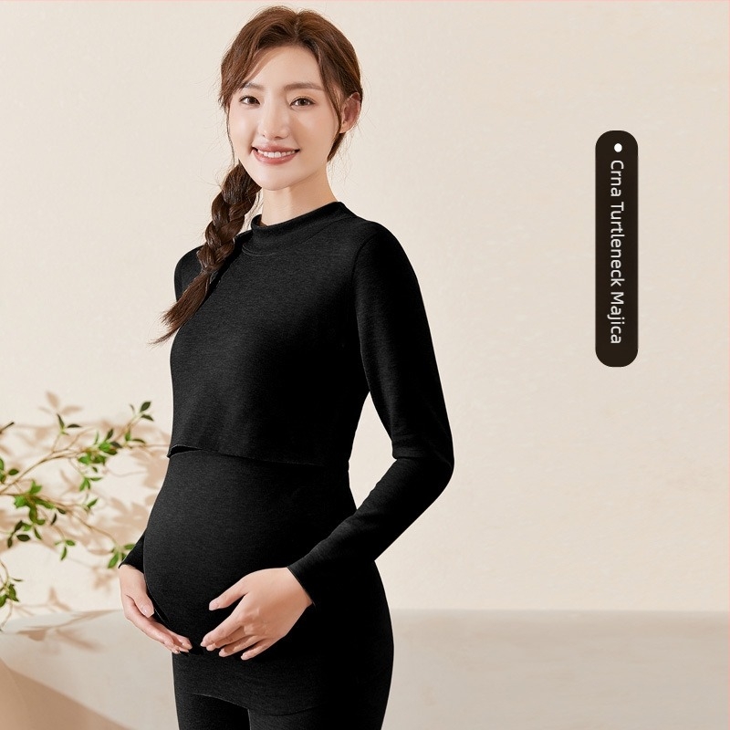 Set za njegu trudnica s dugim rukavima i otvorom za dojenje, De Velvet tkanina, poliester 80-90%, spandex <30%