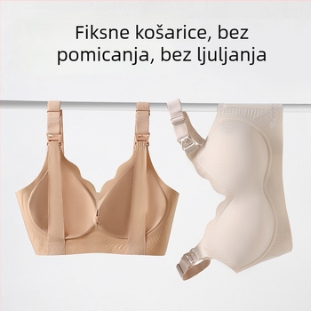 Bešiv grudnjak za dojenje, bez žice, tanki košarice, nježna potpora, pogodna za majke tijekom trudnoće i dojenja