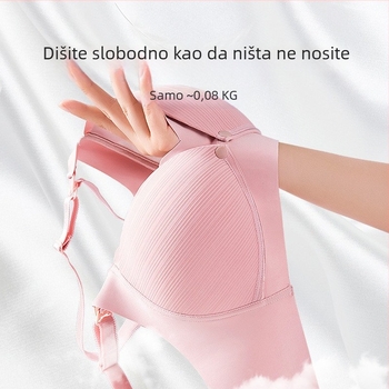 Dojilni grudnjak s jedinstvenim dizajnom, stražnje petredno kopčanje, fiksne dvostruke naramenice, tanke oblikovane košarice, pamučna podstava