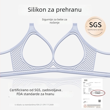 Dojiljni grudnjak s mekom podrškom i anti-sag dizajnom, tanke oblikovane košarice, bez žice, najlon materijal, straga četiri niza zatvaranja, za sve faze dojenja