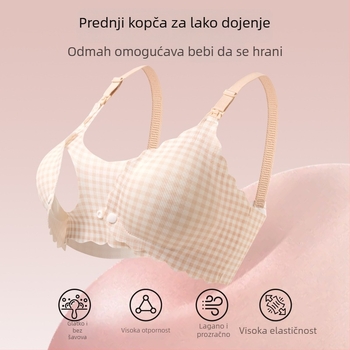Maternitetski grudnjak za dojenje, protiv opuštanja, push-up, za dojenje poslije poroda, stražnje zatvaranje s četiri reda kukica i očiju