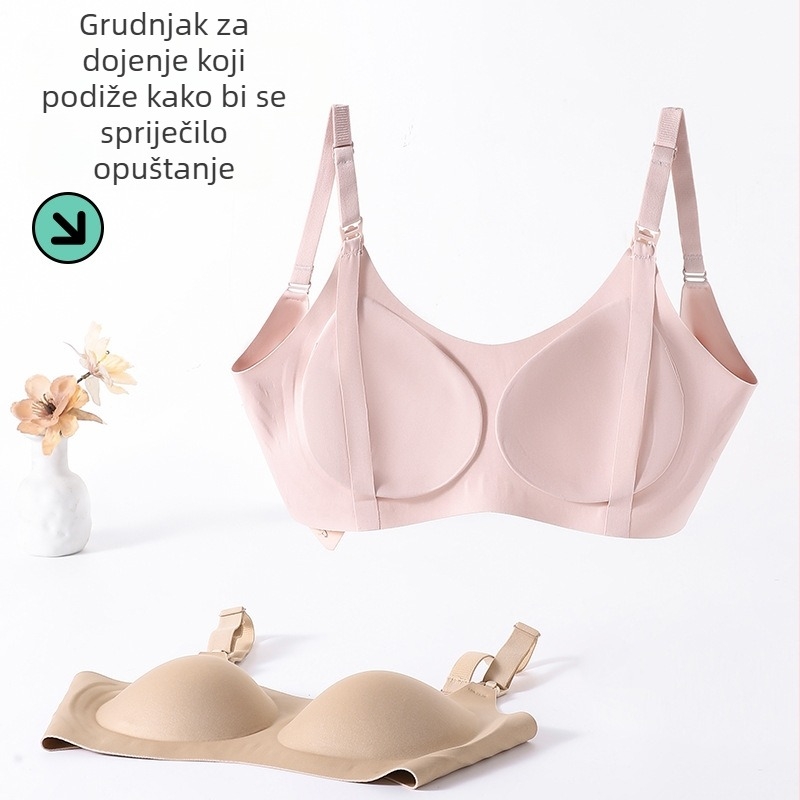Bezšivna grudnjica za dojenje s oblikovanim košaricama, trudnoća i postporođajna podrška protiv opuštanja dojki