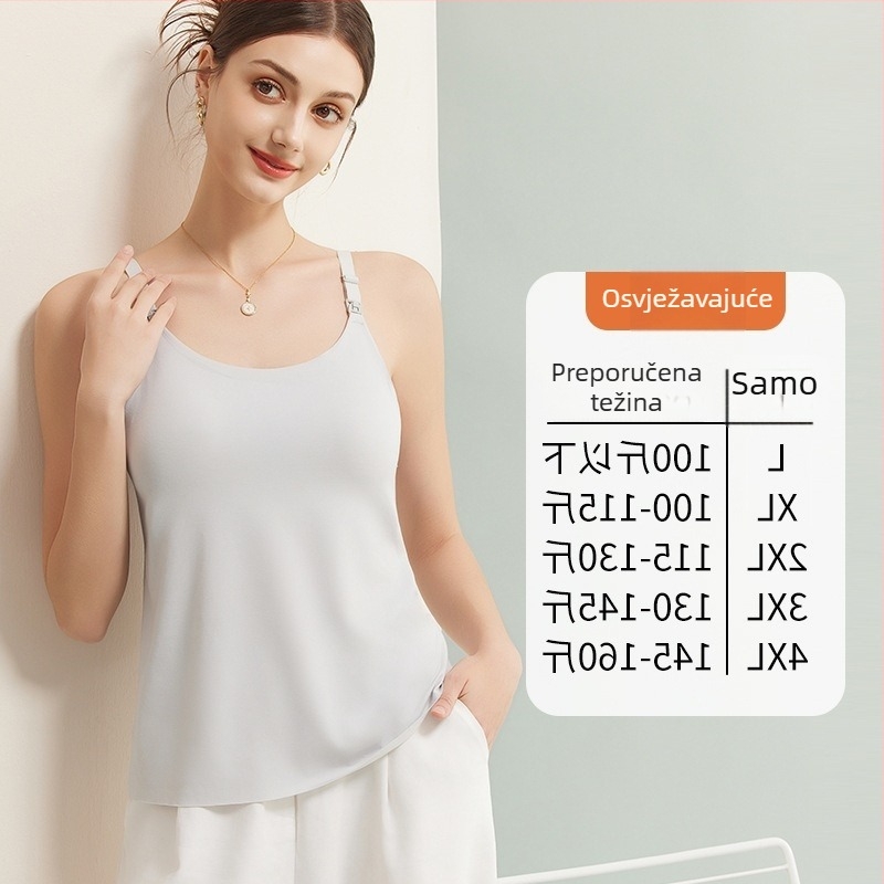 Top za dojenje s trakama za trudnice, 100% pamuk, sve sezone, srednja gustoća tkanine (141–160 g/m²)