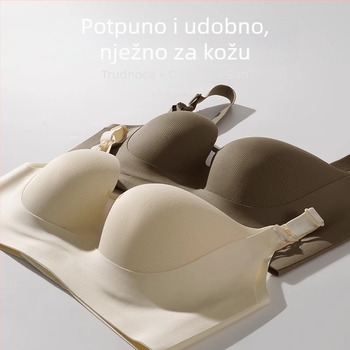Ljetni grudnjak za dojenje — tkanina Spandex, podstava 80–90% poliester, čvrste dvostruke naramenice, tanke oblikovane košarice, bez čeličnog prstena