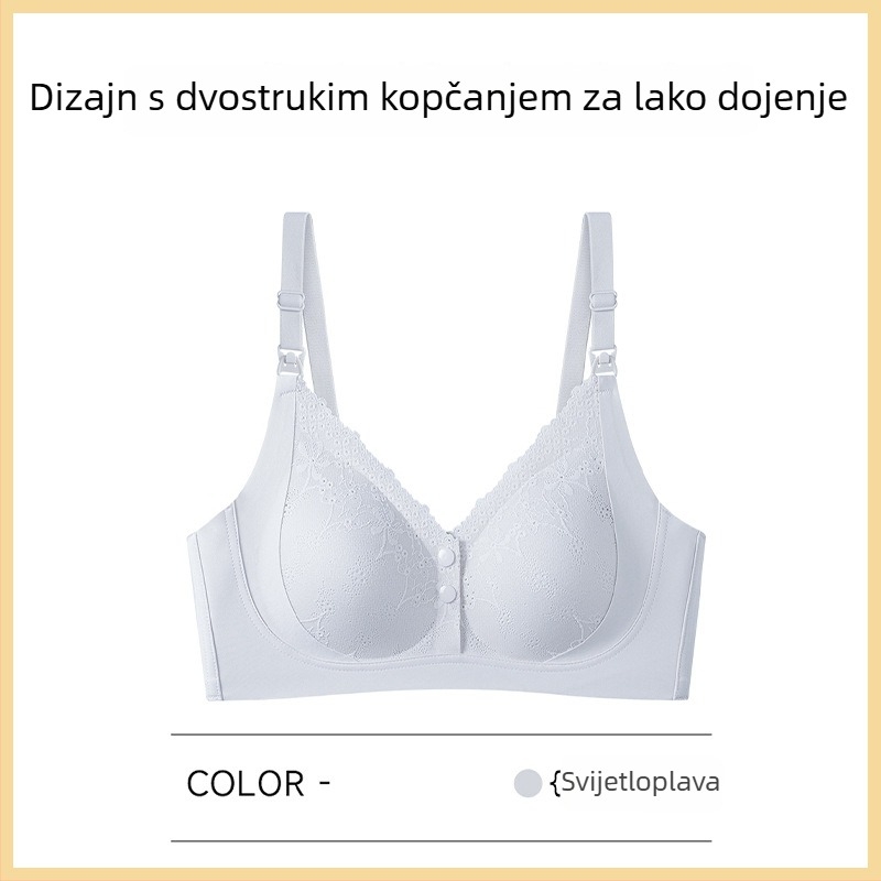 Grudnjak za dojenje za trudnice i nakon poroda, protiv opuštanja, push-up, s prednjim zatvaranjem