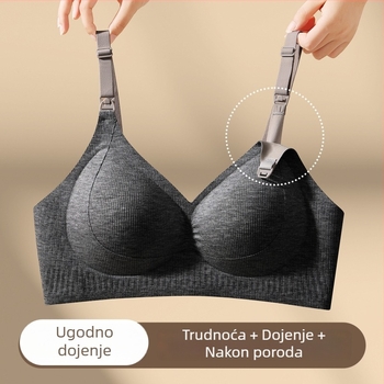Sutien za dojenje s tankim košaricama u obliku kapljice, prednje kopčanje, podrška protiv opuštanja, za trudnoću i dojenje