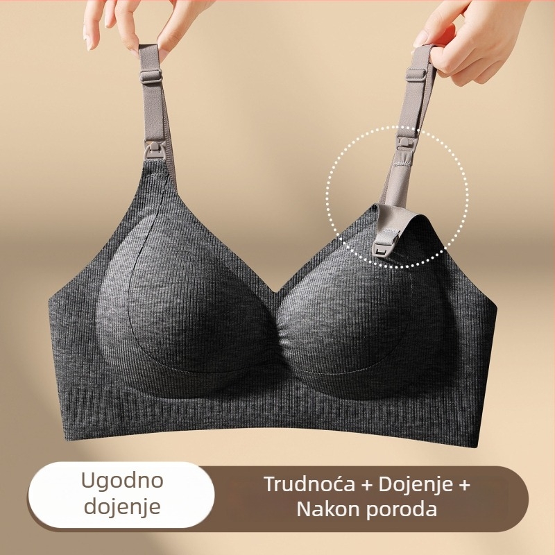 Sutien za dojenje s tankim košaricama u obliku kapljice, prednje kopčanje, podrška protiv opuštanja, za trudnoću i dojenje