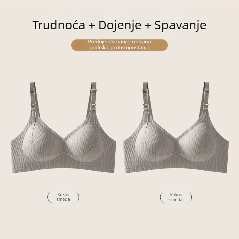 Sutien za dojenje s tankim košaricama u obliku kapljice, prednje kopčanje, podrška protiv opuštanja, za trudnoću i dojenje