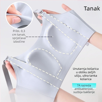 Izuzetno tanak grudnjak za dojenje, plus-size, za velike grudi, oblikuje manji siluet, protiv opuštanja, jednodelni grudnjak za trudnoću