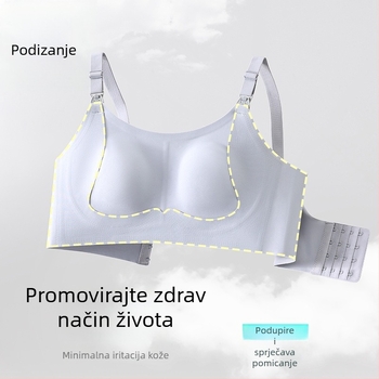Izuzetno tanak grudnjak za dojenje, plus-size, za velike grudi, oblikuje manji siluet, protiv opuštanja, jednodelni grudnjak za trudnoću