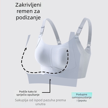 Izuzetno tanak grudnjak za dojenje, plus-size, za velike grudi, oblikuje manji siluet, protiv opuštanja, jednodelni grudnjak za trudnoću