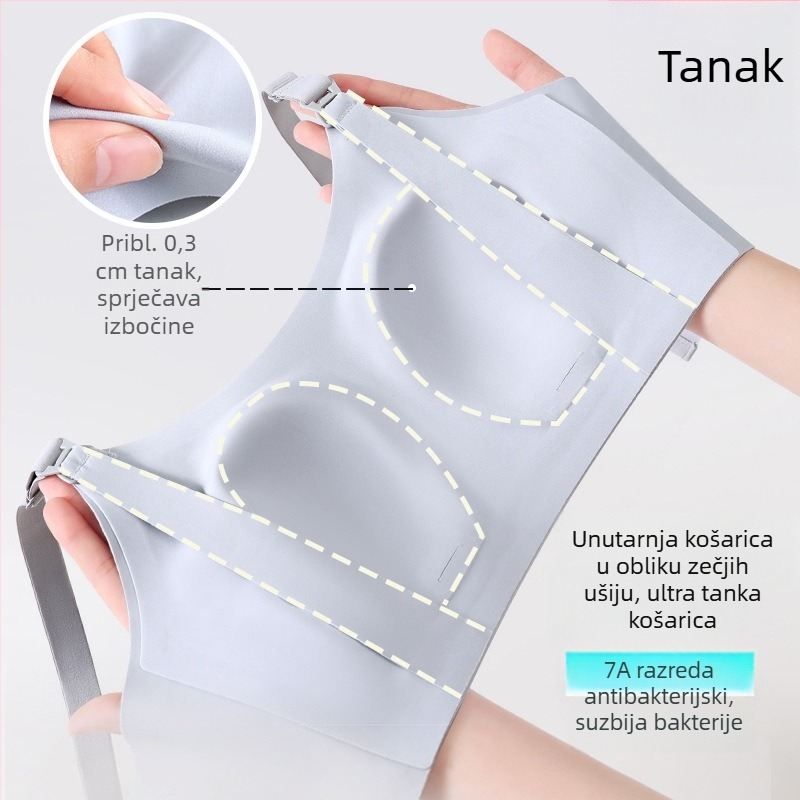 Izuzetno tanak grudnjak za dojenje, plus-size, za velike grudi, oblikuje manji siluet, protiv opuštanja, jednodelni grudnjak za trudnoću