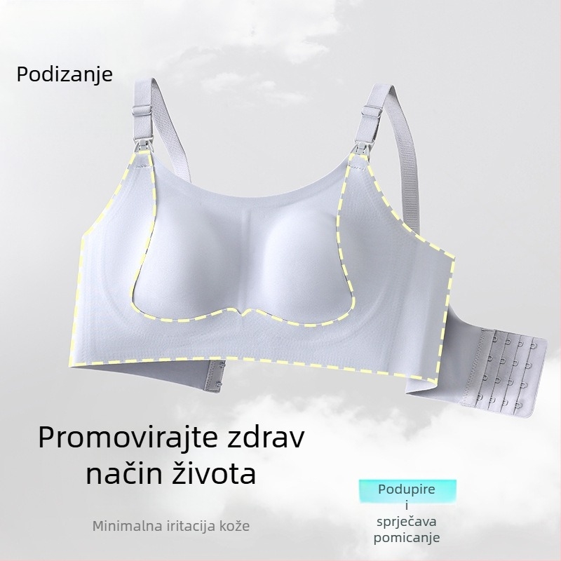 Izuzetno tanak grudnjak za dojenje, plus-size, za velike grudi, oblikuje manji siluet, protiv opuštanja, jednodelni grudnjak za trudnoću