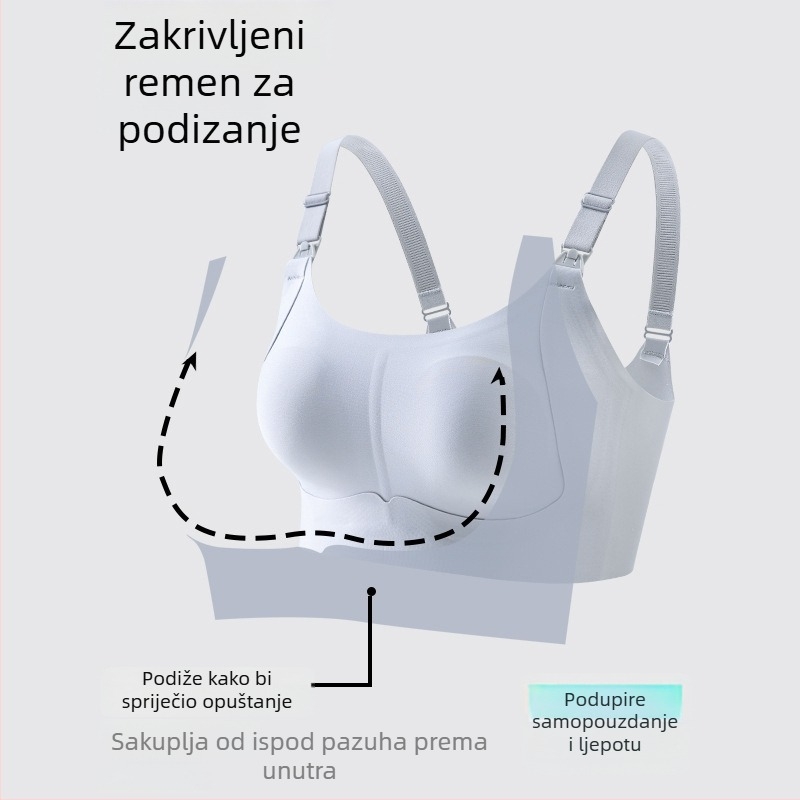 Izuzetno tanak grudnjak za dojenje, plus-size, za velike grudi, oblikuje manji siluet, protiv opuštanja, jednodelni grudnjak za trudnoću