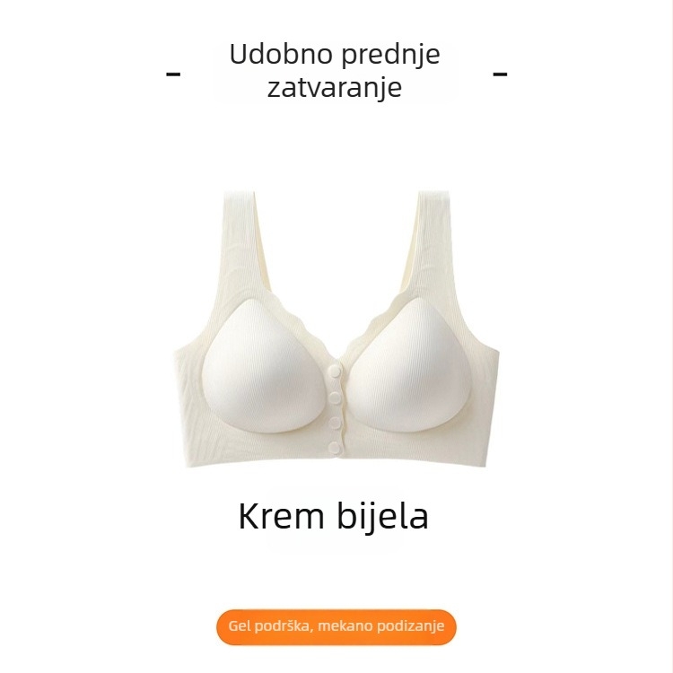 Sutien s prednjim kopčom, bezšivni, bez žica, podržava dojke, protiv opuštanja, postpartum i dojenje, udoban
