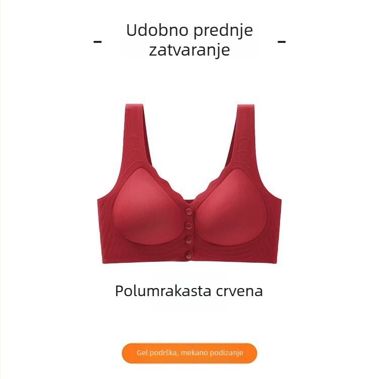 Sutien s prednjim kopčom, bezšivni, bez žica, podržava dojke, protiv opuštanja, postpartum i dojenje, udoban