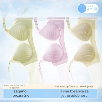 Bowini grudnjak za dojenje za trudnoću i dojenje — ljeto, ultra-tanki, prozračni, push-up, protiv spuštanja