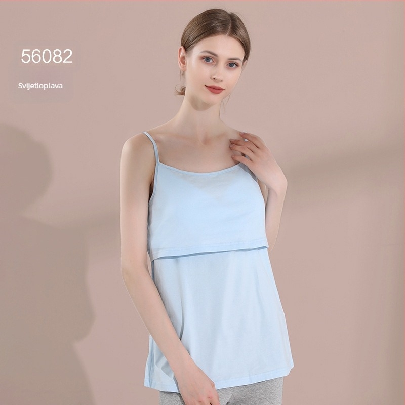 Trudnički top bez rukava u sling stilu, pamuk 95%, Spandeks, okrugli izrez, proljeće 2024