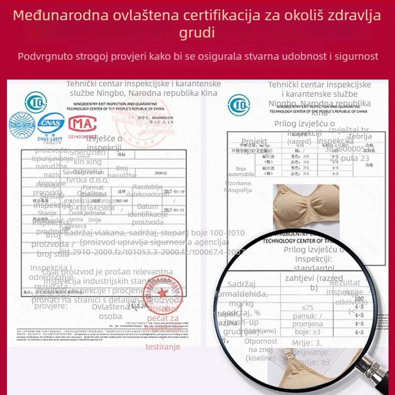 Grudnjak za dojenje tijekom trudnoće s oblikovanim košaricama, bez žice, odvojive dvostruke naramenice, funkcija dojenja