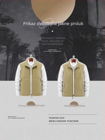 Muška debela pamučna vest s kapuljom, zimska jakna, velika veličina, obostrana, logotip izšiven, topla vanjska jakna za outdoor