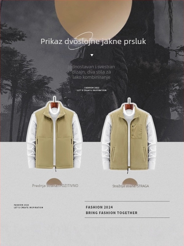Muška debela pamučna vest s kapuljom, zimska jakna, velika veličina, obostrana, logotip izšiven, topla vanjska jakna za outdoor
