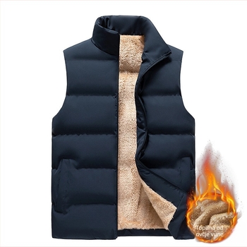 Muško gilet, korejskog stila, uski kroj, punjenje od pamuka-puha, fleksi podstava, vanjski materijal poliester