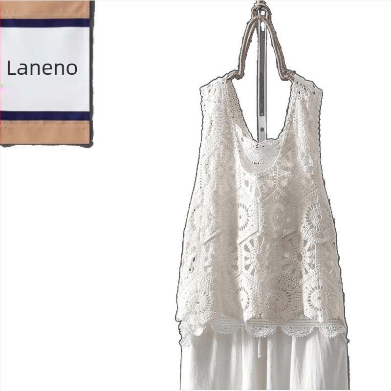 Ženski pamukasti kapes vest s kapok punjenjem, romb uzorak, zaobljeni izrez, bez rukava, pulover stil, proljeće 2025