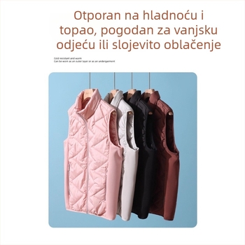Nova vesta za muškarce i žene s punom od ovčje vune i pamuka, jesen-zima, plus veličina, stojeći ovratnik, vanjska odjeća za muškarce i žene.