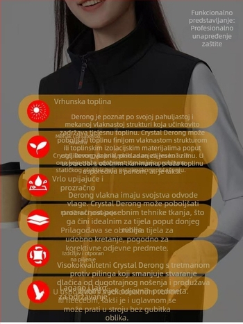 Flisom podstavljena vesta za jesensko-zimske korporativne događaje, radna odjeća za volontere s logotipom; bez kapulje; podstava od flisa, punilo: poliestersko vlakno, vanjski materijal: poliester, bočne džepove