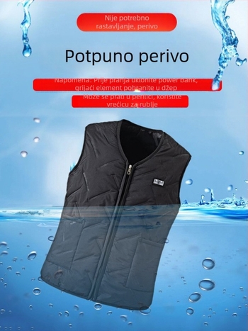 Grijana vesta zima, grijanje cijelog tijela, za muškarce i žene, pametna vesta, casual i svestrana