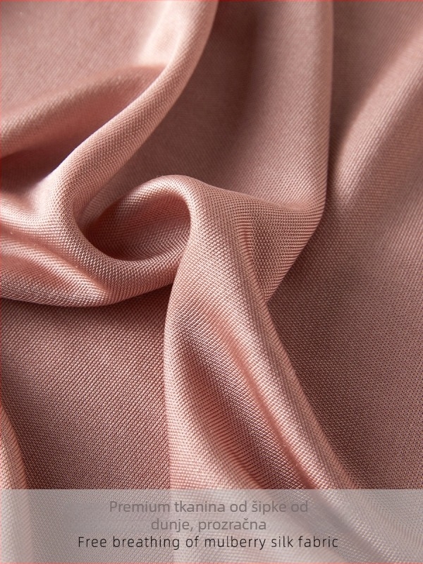 Ženska košulja od svile dudovine, ravni kroj, duge rukave, ovratnik s reverom, gumbe