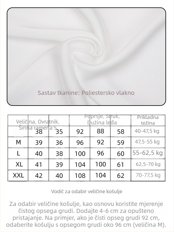 Ženska bijela bez rukava bluza s polo ovratnikom, šifon, uski kroj