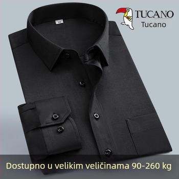 Woodpecker ružna muška košulja s dugim rukavima, bez glačanja, za vjenčanje i poslovni casual stil, plus veličina, profesionalna radna košulja