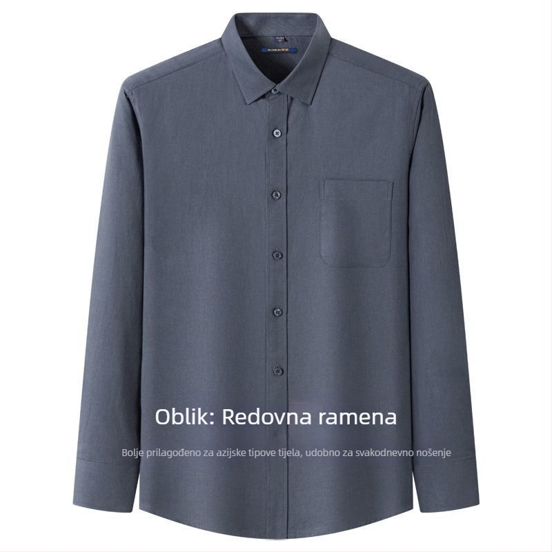 Romon muška košulja od pamuka, duge rukave, slim fit, kvadratni ovratnik, blok uzorak, casual, 96% pamuk