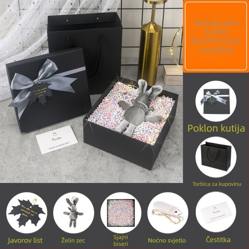 Kutija za poklon u ins stilu - iznimna ambalaža, jednostavan i moderan dizajn, nano obrada, moguć tisak logotipa, brend Unique, materijal Jam, pogodna za rođendan