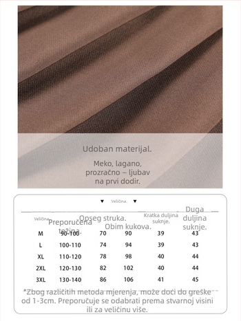 Plisirana suknja, visokim strukom, jednobojna, poliester i spandeks (70-80% poliester, 20-30% spandeks)